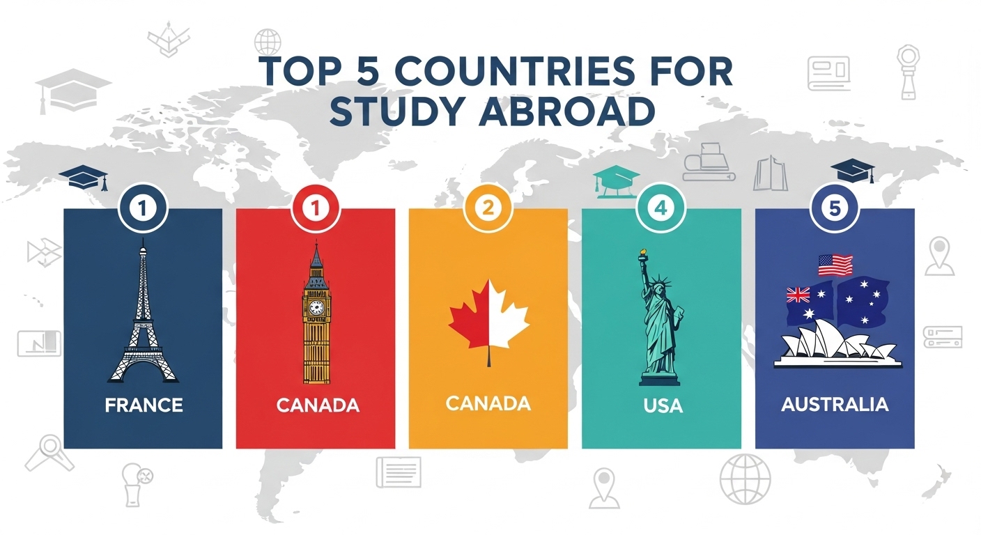 Top 5 Countries for Study Abroad and How to Get a Student Visa